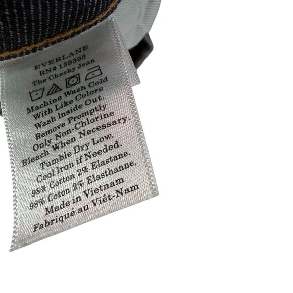Everlane NWT The Cheeky Straight Jean in Faded Indigo Wash Women's $128 Size 28 - Picture 9 of 9